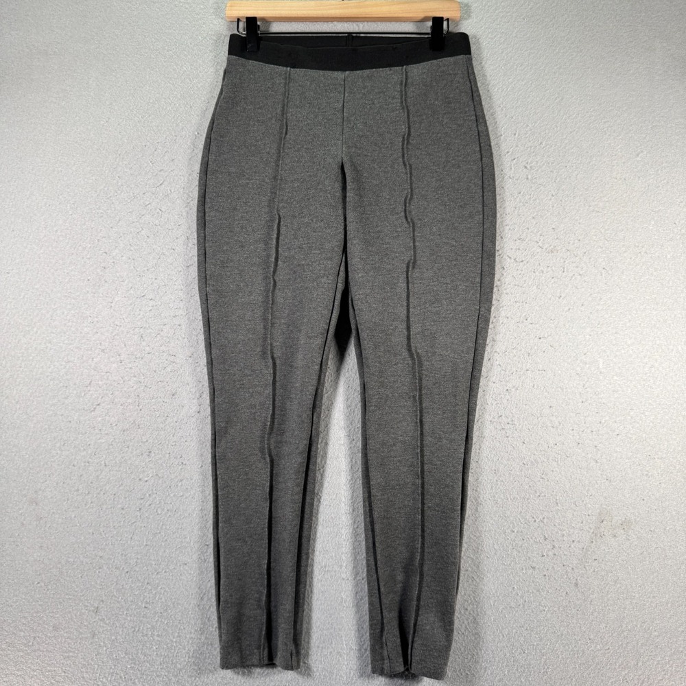 Banana Republic Pull On Ponte Pants Womens‎ 6 Gray Comfort Pleated Fitted Office